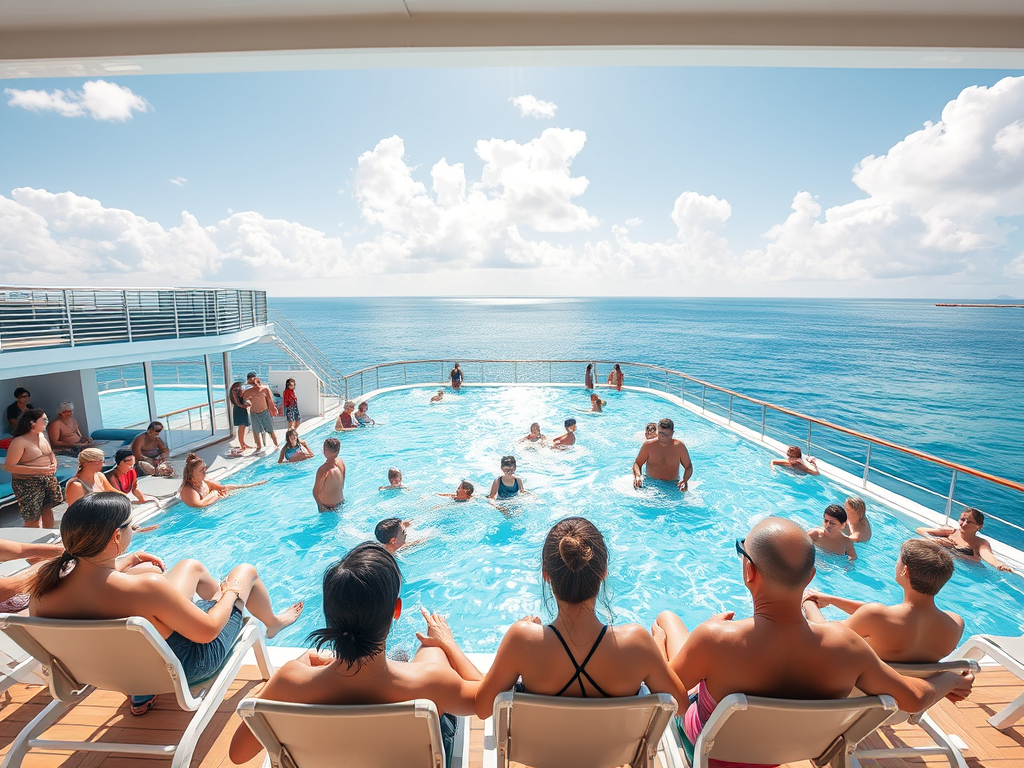 Cruise ship pool.