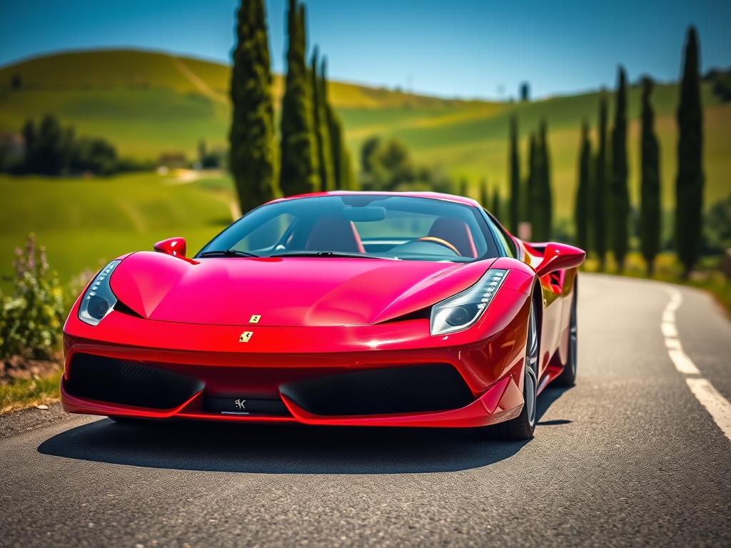 Nicholas Benotto shows a Ferrari in Italy